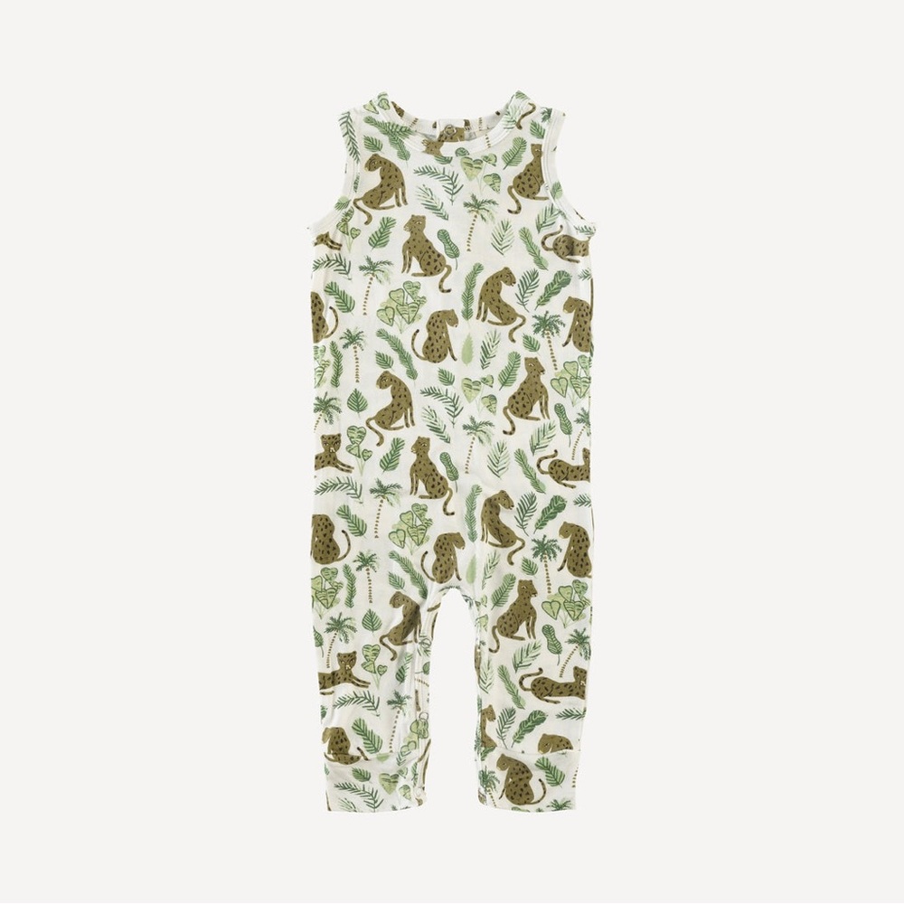 NWOT Kate Quinn SPORT JUMPSUIT JUNGLE LEOPARD LIGHTWEIGHT JERSEY BAMBOO